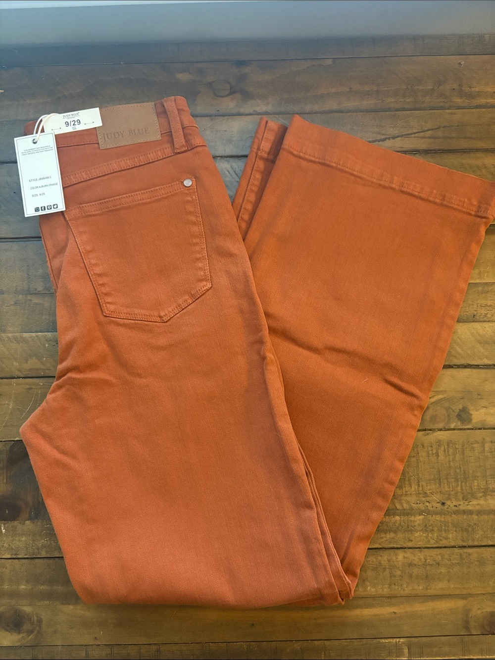 Judy Blue Flare Jeans in Burnt Orange